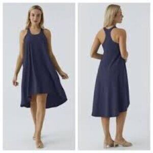 7-NWT HALARA BREEZEFUL RACERBACK SIDE POCKET HIGH LOW BUILT-IN BRA QUICK DRY